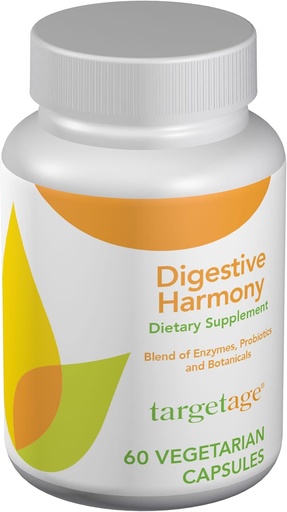 [BRSWIYITDEORMHTK] Targetage® by Maison Beljanski® - Digestive Harmony Dietary Supplement - Probiotics, Botanicals and Enzymes for Digestive Health - 60 Capsules