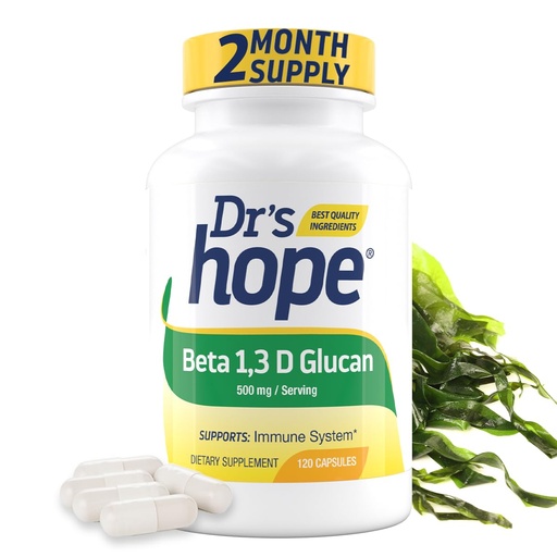 [BRSWYHD4A4CWOYDO] Beta Glucan Supplement 1,3D 500mg - Supports Energy, Metabolism and Enhance Immune System - Made in USA Backed by 30+ Years of Trust - Non-GMO, cGMP Certified - 2 Month Supply