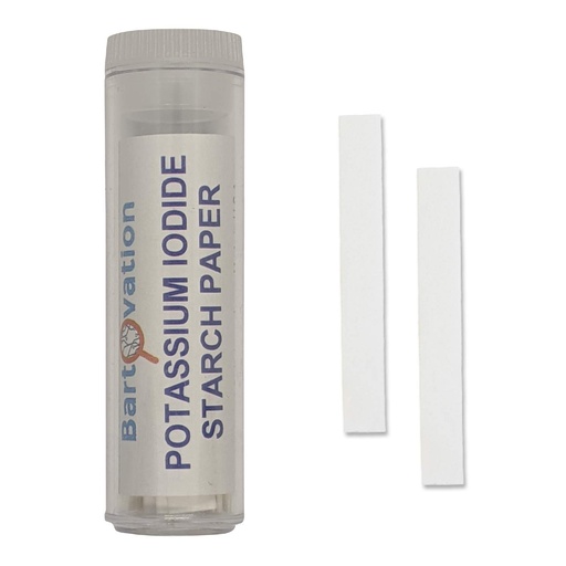 [BRSWGFQRPIAWGCDA] Potassium Iodide Starch Oxidizer Test Paper [Vial of 100 Strips] for Chlorine, Iodine and Peroxide Detection - NOT for Testing THE Body