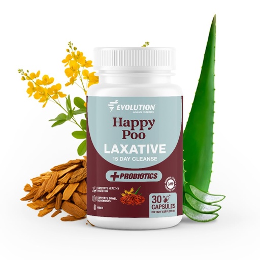 [BRSW22YPB4FAGCD2] Natural Laxatives for Constipation Relief – Gentle Colon Cleanse with Probiotics & Fiber – Supports Digestive Health – Fast Acting for Women & Men – 30 Capsules – Happy Poo