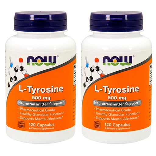 [BRSWIYQ6CACR6CD6] L-Tyrosine 500 mg 120 Capsules (Pack of 2)