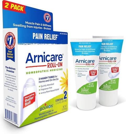[BRSWGFA6O4HROET2] Boiron Arnicare Roll-On для полегшення болю в суглобах, болю в м'язах, болю в м'язах, а також Набряки від брюзів або травми - нежирний і Fragrance-Free - 2 Count (Pack of 1)