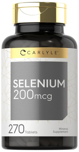 [BRSWYHTQDEJQAE37] Carlyle Selenium Supplement | 200 mcg | 270 Tablets | Vegetarian, Non-GMO, and Gluten Free Formula