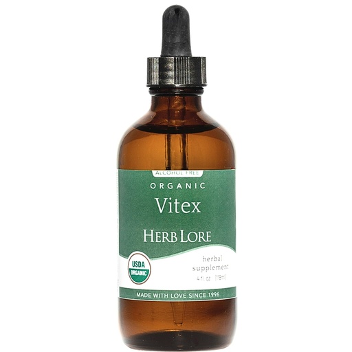 [BRSRAHYBB4FAGCI4] Herb Lore Vitex Tincture - USDA Organic Chasteberry Extract Supplement for Women - Alcohol Free Chaste Tree Supplement - Vegan Drops 4 Fl Oz