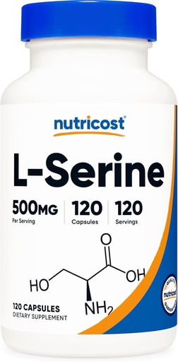 [BRSW2YYROZYG2HQV] Nutricost L- Serine 500mg, 120 kapsler, 120 Servere - Vegetariske kapsler, Non- GMO, Gluten Free