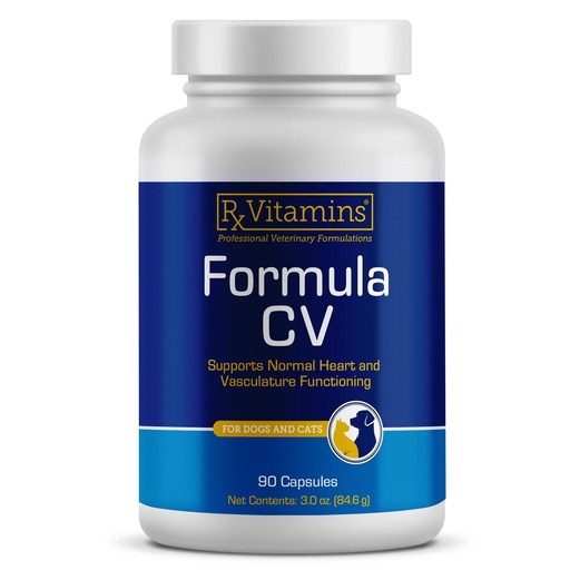 [BRSROCT7CMORO2T6] Rx Vitamins Formula CV - Hawthorn Berry Capsules with Taurine for Dogs & Cats - Heart Health Supplements Enhanced with Magnesium and Potassium - Senior Dog Vitamins and Senior Cat Vitamins - 90ct