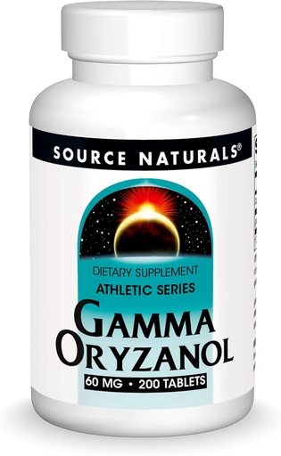 [BRSWIYQCPJ7QYETA] Source Naturals Gamma Oryzanol, Athletic Series Dietary Supplement Suitable for Vegetarians, 60 MG - 200 Tablets