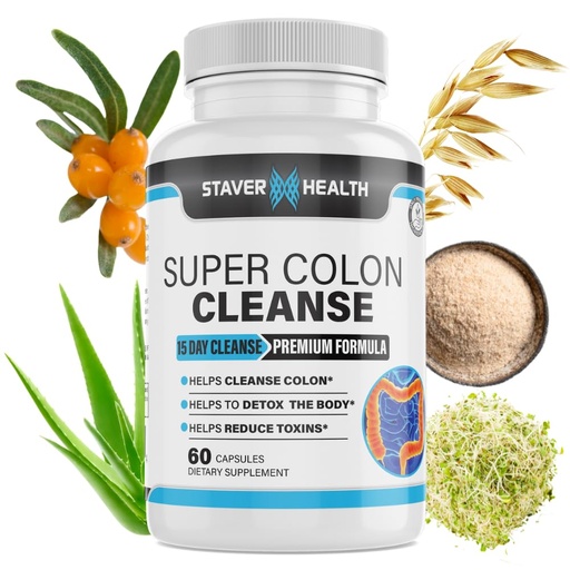 [BRSROADYDF7AE3TU] Super Colon Cleanse - 15 Day Cleanse, Colon Cleanse Pills, Colon Cleanser & Detox, Psyllium Husk
