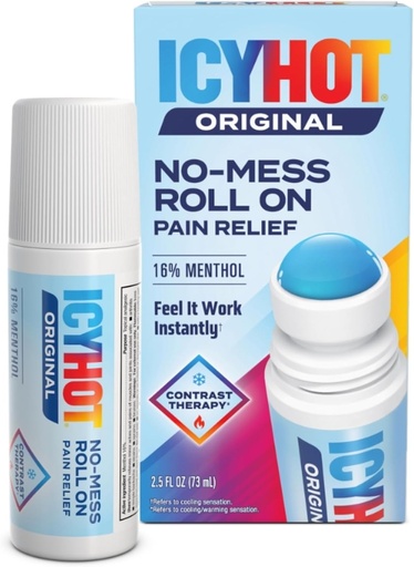 [BRSWIZQOAYIR623K] Icy Hot Original Medicated Pain Relief Liquid with No Mess Applicator, 2.5 Fluid Ounces