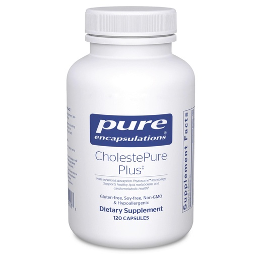 [BRSROA37PIGRQAIY] Pure Encapsulations CholestePure Plus 120's, 120 Capsules | Supports Lipid Metabolism and Heart Health*, Berberine Supplement, with Citrus Bergamot, Gluten-Free and Non-GMO