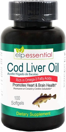 [BRSWIGYIDEDRQG3A] Cod Liver Oil 100 Softgels Aceite De Higado De Bacalao Κάψουλες 100's