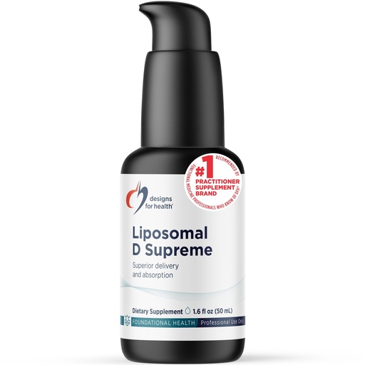[BRSWGGL5CAGRUCTA] Designs for Health Liposomal D Supreme Vitamin D Liquid - 2500 IU Vitamin D3 + Vitamin K (K1 + K2) - Liposomes for Superior Absorption - Non-GMO Supplement (100 Servings / 1.7oz)