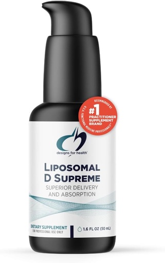 [BRSWGGL5CAGRUCTA] Diseños para la salud Liposomal D Supreme Vitamin D Liquid - 2500 UI Vitamina D3 + Vitamina K (K1 + K2) - Liposomes for Superior Absorption - Non-GMO Supplement (100 Servings / 1.7oz)