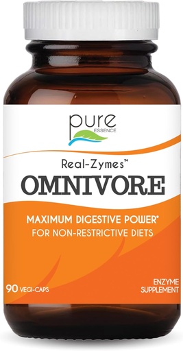 [BRSWGEDQB4BBSDT3] Real-Zymes™ OMNIVORE Digestive Enzymes Supplement with Probiotics for Better Digestion - Natural Support for Relief of Bloating, Gas, Belching, Diarrhea, Constipation, IBS, etc. - 90 Caps