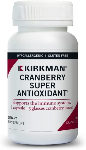 [BRSWIATRA4PBCDAV] Cranberry Super Antioxidant, 100 kapslit, Kirkman Labs