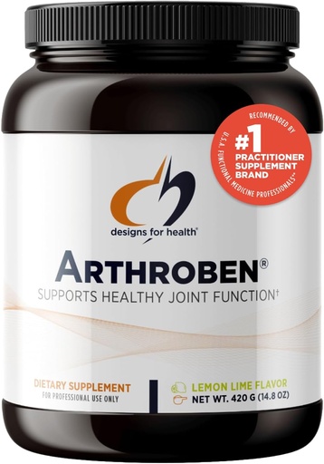 [BRSWIGTQAQDQ4ED2] Diseños para la salud Arthroben Limo Flavor - Colagen Peptides Polvo + Botánicos para ayudar a apoyar articulaciones saludables - Peptides Bebida Mix, Non-GMO (30 Servimientos / 420g)