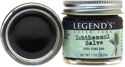 [BRSWGEA3OEPBG3L6] Legend's Creek Farm Herbal Salve - Healing Ointment with 20% Ichthammol Drawing Salve - Natural Balm for Stings, & Splinters - 1 oz - Handmade in USA (Ichthammol Pine Tar)