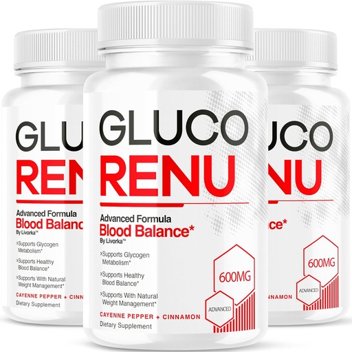 [BRSRAAIDDMAR6CD2] (3 Pack) Gluco Renu Kapsle - Oficiální Gluco Renu, GlucoRenu pilulky, Premium Formule Gluco Renu dodatek, Přírodní podpora GlucoRenu, Gluco Renu Premium Formule, 90 Kapsle na 3 měsíce
