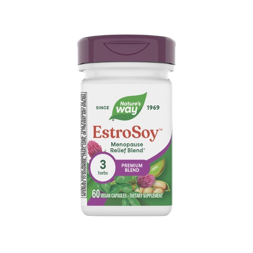 [BRSWIYQMCMIBGHTM] Nature's Way EstroSoy, Menopause Relief Blend*, Helps Relieve Menopausal Symptoms*, Black Cohosh, Fermented Soy Extracts, Red Clover, 60 Vegan Capsules (Packaging May Vary)