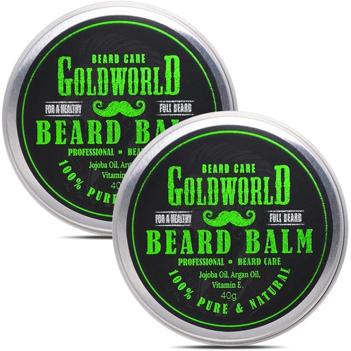 [BRSRMZYOC4HRGCL5] GoldWorld 2 Pack Beard Balm for Beard Grooming,Beard Care