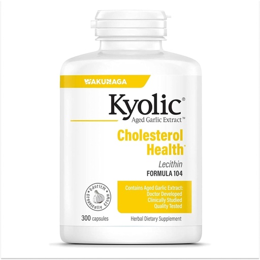 [BRSWIYQPCNYWEC3U] Wakunaga Kyolic Aged Garlic Extract Cholesterol Formula 104 -300 Capsules