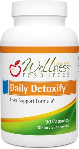 [BRSWI2Q3AQAAAETA] Wellness Resources Daily Detoxify koos Silymarin, Dandelion, RA Lipoic Acid, NAC, Chlorella ja Rohkem Maksa toetuseks ja põhjalik detoksifikatsioon (90 kapslit)