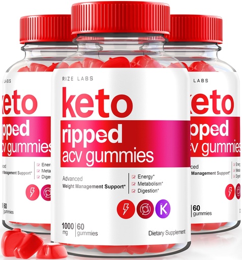[BRSROGA6CECW2CY3] rize labs (Pack of 3 Keto Ripped ACV Gummies, Official Keto ACV Gummies Advanced Weight Loss Support, All Natural Apple Cider Vinegar, Premium Keto Plus ACV Gomitas Reviews (180 Gummies)