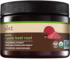 [BRSROHDYCMHRAYDL] Organic Beet Root Powder a" Superfood - Natural Energy & Healthy Blood Pressure Support (4.55 oz. / 30 Servings)