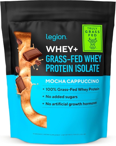 [BRSWGFIQOENRYC3Z] LEGION Whey+ Protein Whey Isolate from Grass Fed Cows - Whey Protein Isolate Powder Low Calorie, Non-GMO, Sugar Free, Lactose and Gluten Free, All Natural Protein Powder for Men &amp; Women 30 Servings