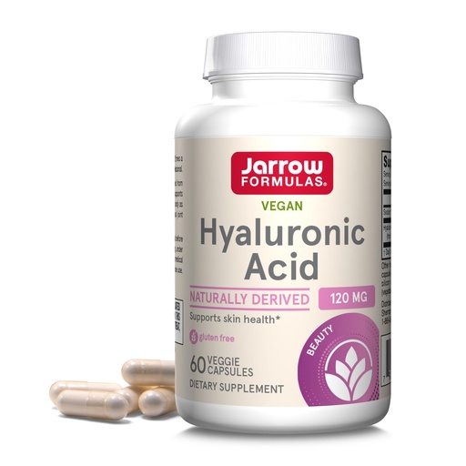 [BRSWIY32BQIW2YA3] Jarrow Formulas Hyaluronic Acid 120 mg, Dietary Supplement, Skin Health Support, 60 Veggie Capsules, Up to 30 Day Supply