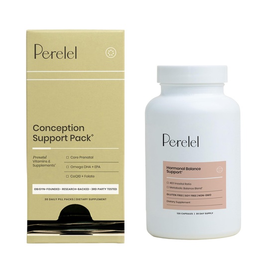 [BRSROC32BUBAAGT7] Perelel Conception Support Pack & Hormone Balance Support, Prenatal Multivitamin for Fertility Wellness & Womens Supplement to Support Female Health, 150 Pills