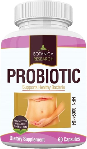 [BRSWIHLYPMPWOFTI] Probiotics All Natural Health supplement for Women and Men with Lactic Acid Bacteria for Gut, Yeast Support 60 Oral Flora Capsules for Daily Use. Made in America by Botanica Research