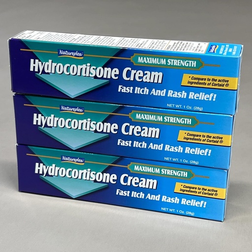 [BRSWGCDQDMCAYFLX] Natureplex Hydrocortisone Cream Anti-Itch Cream, 1% (3 Pack) (3)