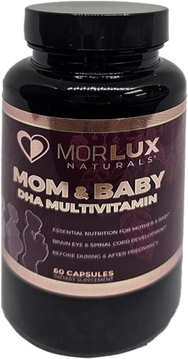 [BRSROAYECJYA2YA4] Mommy & Baby DHA Multivitamin – Prenatal & Postnatal Vitamins for Women – Supports Baby’s Brain, Eye & Bone Development – Non-GMO, Gluten-Free, 60 Capsules