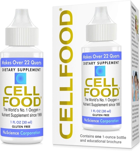 [BRSWI2T4OB7BWCA7] Cellfood Oxygen Boost - 1 fl oz, 2 Pack - Liquid Oxygen Supplement - Gluten Free, Cert. Kosher