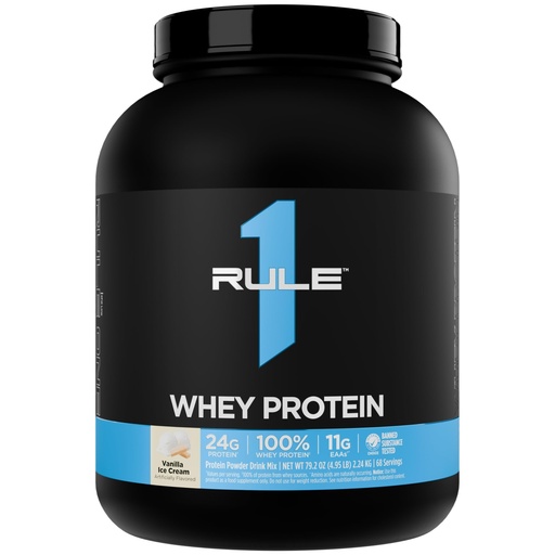 [BRSW2BA5BAHGEG3Z] Rule 1 Proteins Whey Protein – 24g Fast-Acting Protein from All-Whey Sources with Naturally Occurring EAAs & BCAAs for Workout Recovery or Anytime Use (5 Pounds, Vanilla Ice Cream)