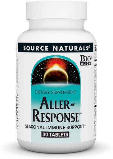 [BRSWIGQ7C5YAC2AV] Source Naturals Aller- Response, Sæsonbetinget immunforsvar * - 30 tabletter