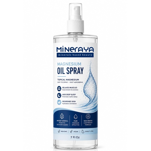 [BRSRAFD3AACREADV] Magnesium Oil Spray. Topical Magnesium Chloride for Muscles Pain & Joints stiffness. Promotes Better Sleep & Muscle Recovery. Quick Absorbing, Non Greasy - 200ml