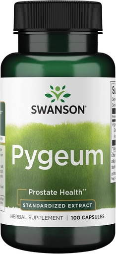 [BRSWGHQLOQPQODL2] Swanson Pygeum - Erkek Prostate Health, Bladder ve Urinary Tract Health Support - Mens Health Supplement - (100 Capsules, 125 mg Her)