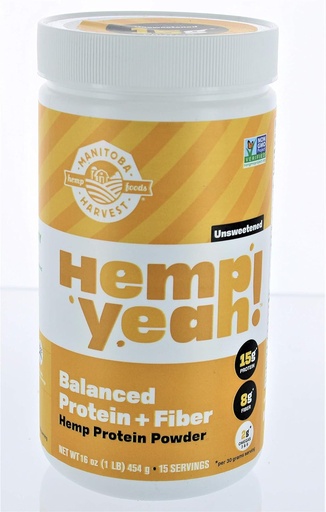 [BRSWIGTRBUFBA3D2] Hemp Yeah! Balanced Protein + Fiber Manitoba Harvest 16 oz Powder