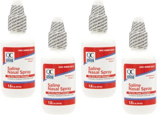 [BRSW2EACORYRS2Y6] Quality Choice Saline Nasal Relief, 1.5oz (Pack of 4)