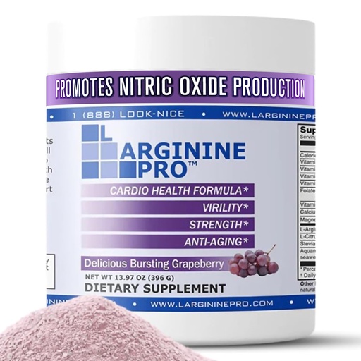 [BRSWIFTQO4FB2GQ7] L-Arginine PRO | 5,500mg L-Arginine Plus L-Citrulline 1,100mg Grape Powder Drink Mix Supplement for Increased Nitric Oxide Production