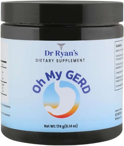 [BRSROBQCCQJRM3TK] Dr Ryan's - Oh My GERD - for Acid Reflux, GERD, Heartburn, Introdyle & More - Oral, Cognitive & Digestive Support - Неутрализиране на стомашната киселина - Диетична добавка - Natural Anthylic Tablet Alternative