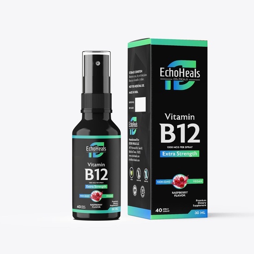 [BRSROCDQAUOQ4AIV] Vitamin B12 Liquid Spray | Vitamin B12 for Energy Support | Vegan | Non-GMO | Gluten Free | 40 Sprays | 1500 mcg per Spray | Raspberry Flavor | 1 fl Oz