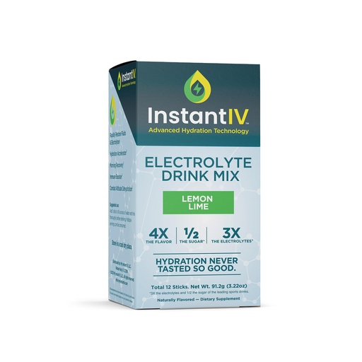 [BRSRAZYQCN6AY3QY] Electrolytes Powder - 3X Electrolytes,1/2 Sugar with Vitamin C, B3, B6, Electrolytes Powder Packets for Hydration, Recovery & Immunity, Vegan & Gluten Free | Lemon Lime - 12 Packets