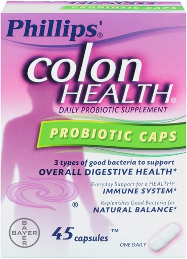 [BRSWIZYKA56WMHLK] Phillips Colon Health, Probiotic Caps, 45 ct.