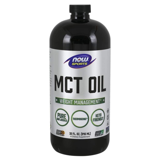 [BRSWIGIZDEIRCCY3] Now Foods MCT Oil Liquid (Soy Free, Non-GMO, Gluten Free, Corn Free, Dairy Free, Egg Free, Hexane Free, Keto Friendly, Kosher) - 946ml (Unflavoured)