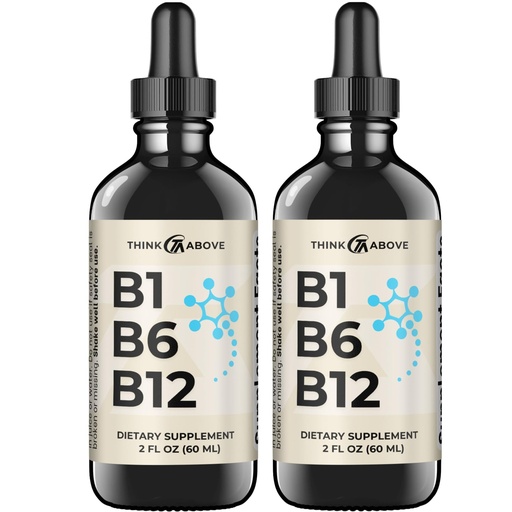 [BRSRAAIPDMMGYFLJ] B1 B6 B12 Vitamin Liquid Drops - Nerve, Energy, Brain Support Supplement - Fruity-Like Flavor - Methylcobalamin, Thiamine, Pyridoxine (2)