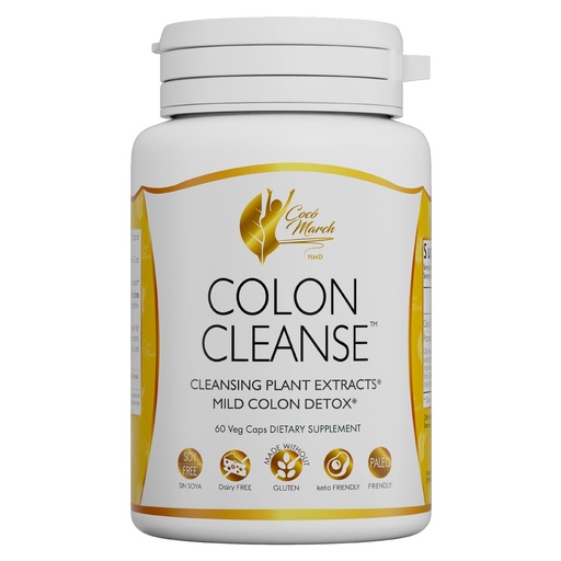 [BRSROZD3CIBR43LK] Cocó March N.M.D Colon Cleanse – Fiber Supplement with Probiotics for Digestive & Gut Health Support for Women & Men – Gluten Free, Dairy & Soy Free, Keto Friendly – 15 Day Cleanse, 60 Veg Capsules