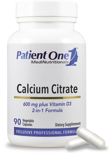 [BRSWGZICA5YA22YU] Patient One Calcium Citrate Plus Vitamin D3 | Supplement to Support Bone and Heart Health* | Enhanced Absorption | 90 Capsules